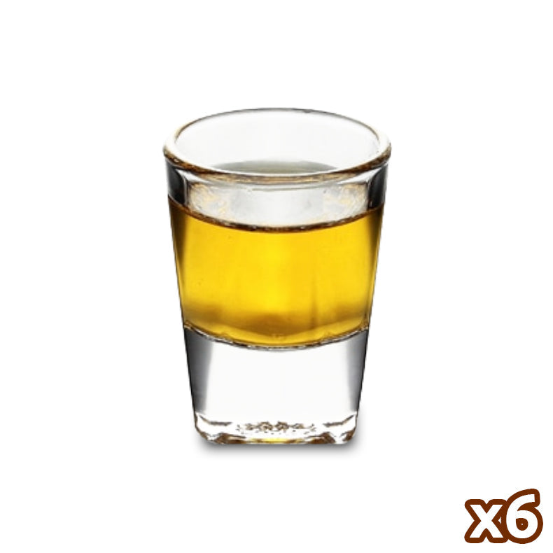 6 Verres a Shot Fond Carre - 2cl