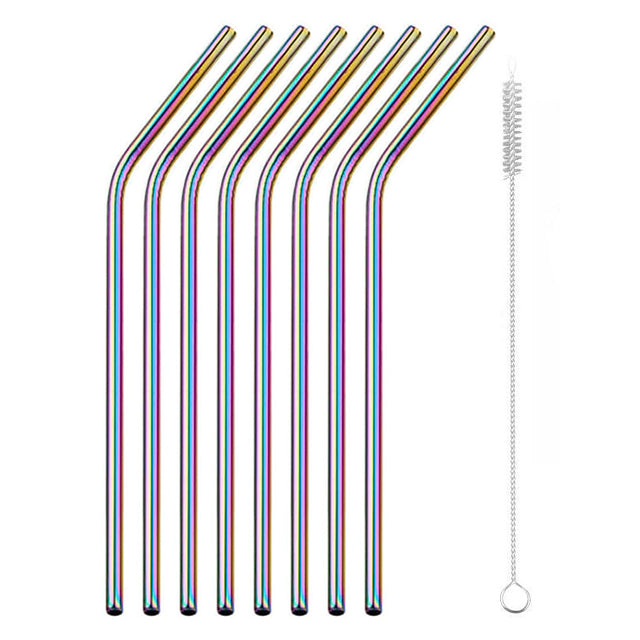 8 Pailles Cocktail Courbeess