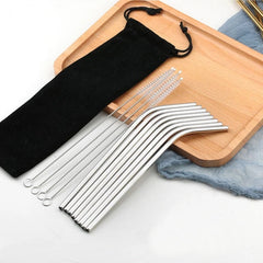 8 Pailles Cocktail Courbees