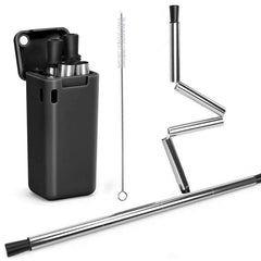 Paille en Métal Pliable