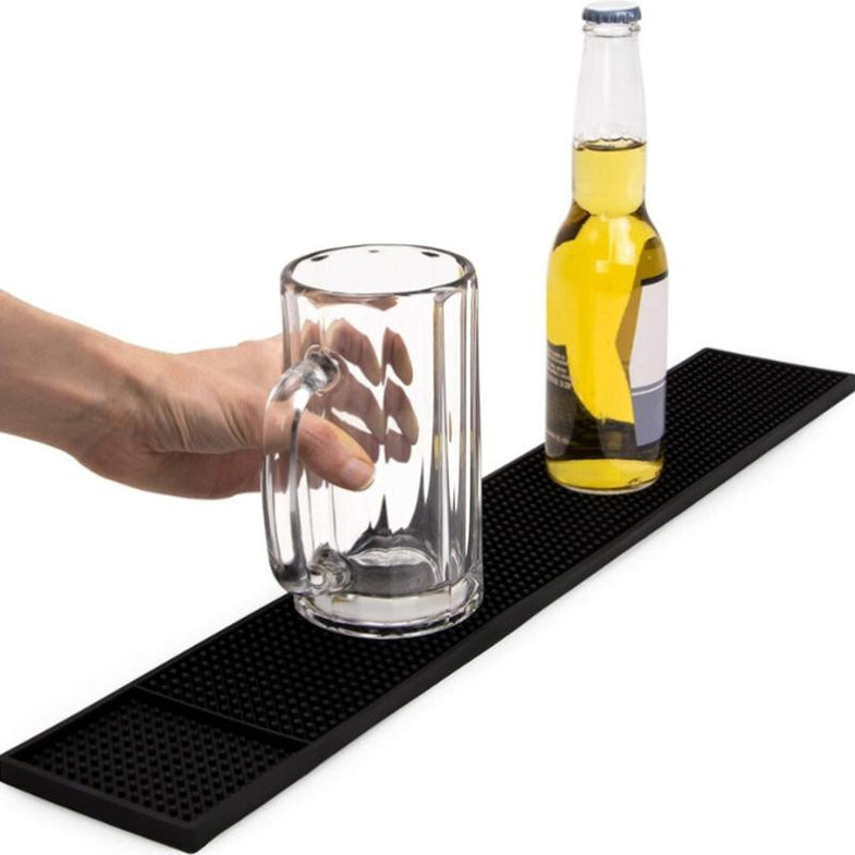 LIBRNTY Tapis De Bar En Silicone Antidérapant - Égouttoir Portable Anti-bactérien Pour Verre, Comptoir, Café, Whisky, Cocktail (45 X 30cm