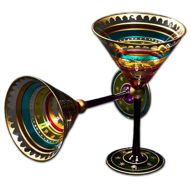 Verre à Cocktail Martini à Dorures