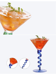 Verre à Cocktail Pied Torsadé