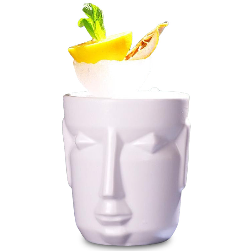 Verre à Cocktail Tiki Blanc