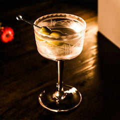 Verre a Cocktail Motif en Relief