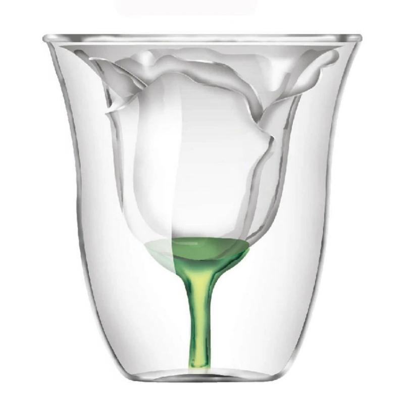 Verre en Forme de Rose