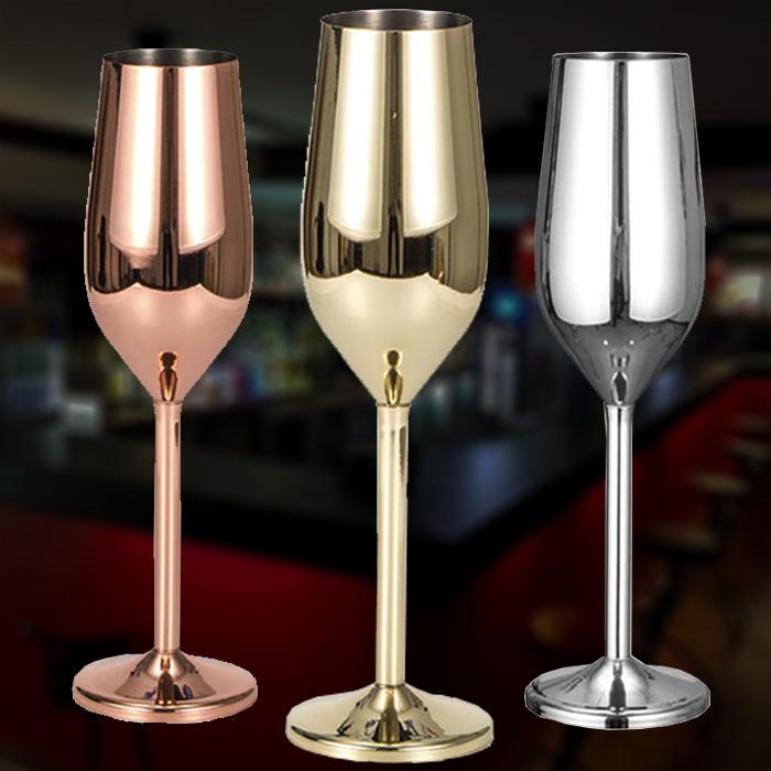 Verres à Champagne En Acier Inoxydable